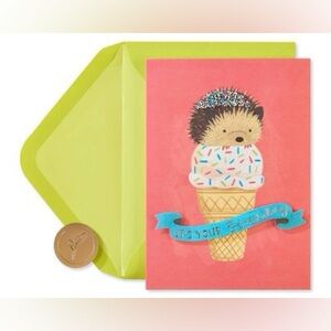 🆕Papyrus Birthday Hedgehog Greeting Card